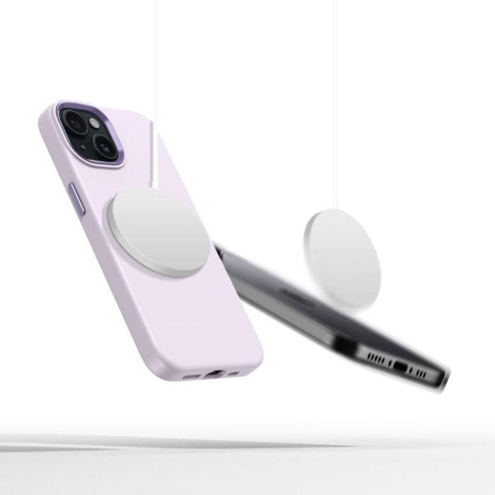 Tech-Protect - Tech-Protect iPhone 15 Mobilskal Magsafe Silikon Pure - Mauve