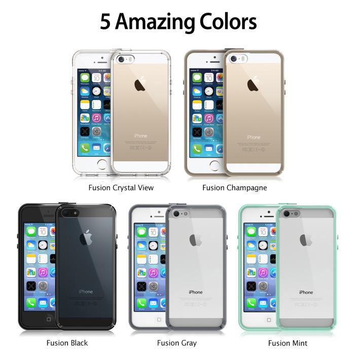 UTGATT5 - RINGKE Fusion skal till Apple iPhone 5/5S/SE (Svart)