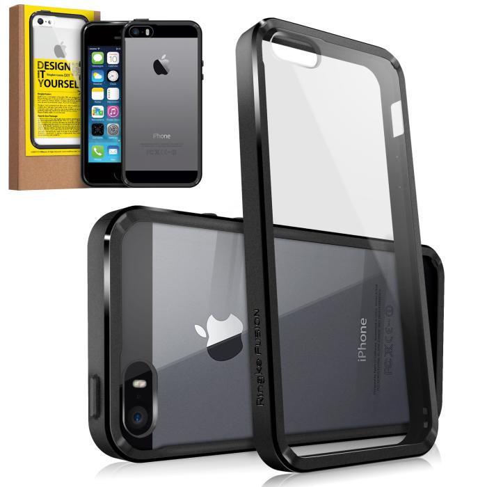 UTGATT5 - RINGKE Fusion skal till Apple iPhone 5/5S/SE (Svart)