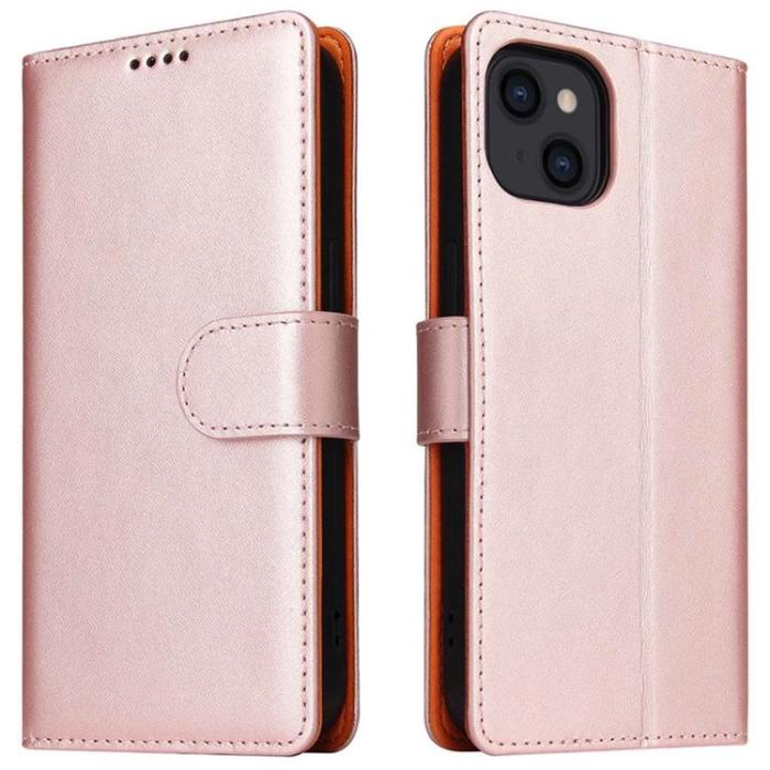 OEM - iPhone 14 Plånboksfodral Dual Flip - Rosa Guld