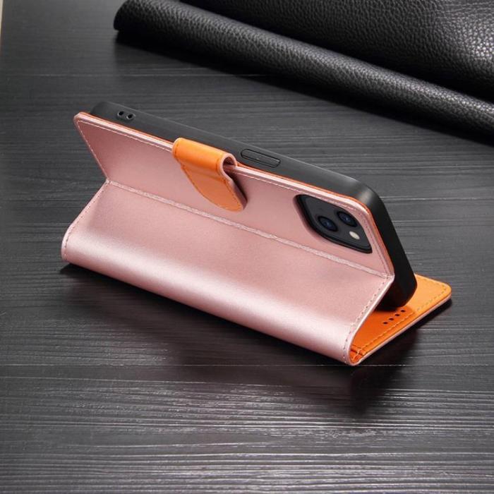 OEM - iPhone 14 Plånboksfodral Dual Flip - Rosa Guld