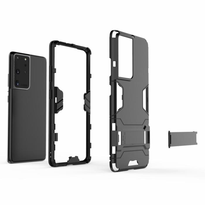 OEM - Hybrid Armor mobilskal till Samsung Galaxy S21 Ultra - Svart