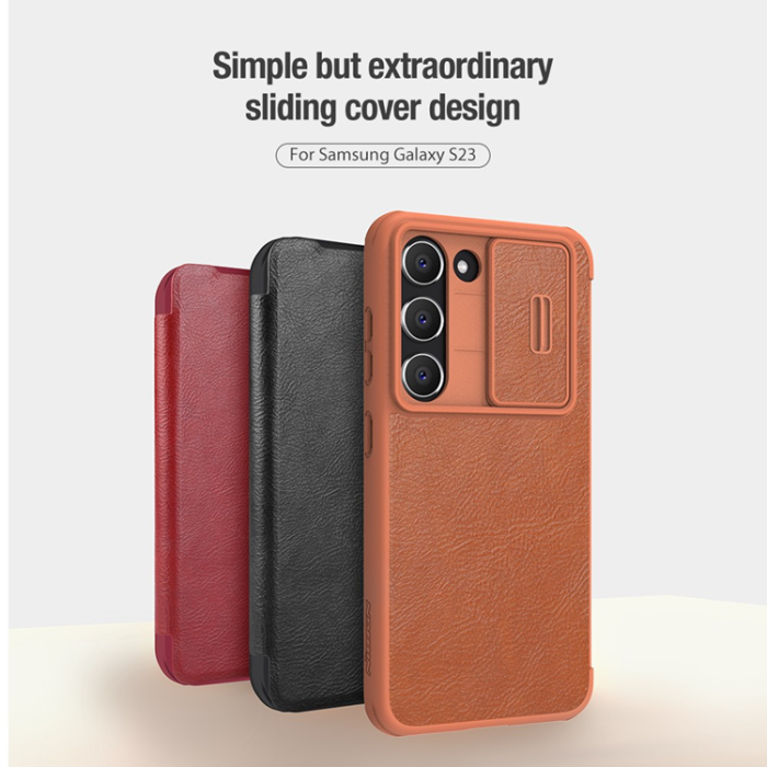 Nillkin - Nillkin Galaxy S23 Plus Plånboksfodral Qin Pro - Svart
