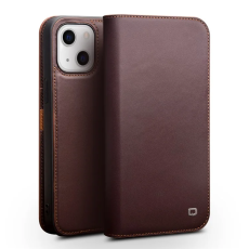 QIALINO - Qialino iPhone 13 Mini Plånboksfodral Cowhide Äkta Läder