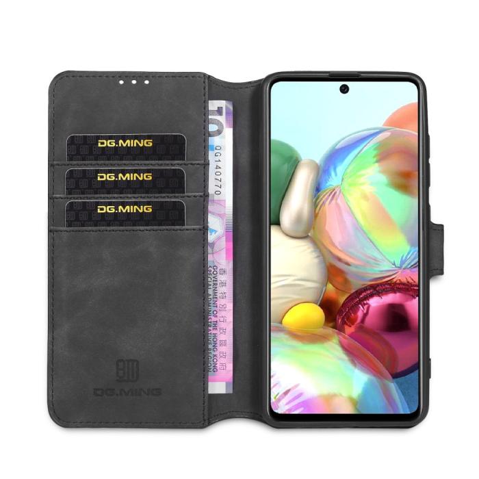 DG.MING - DG.MING Retro Läder Plånboksfodral Samsung Galaxy A51 5G - Svart