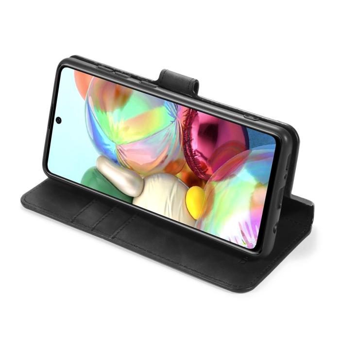 DG.MING - DG.MING Retro Läder Plånboksfodral Samsung Galaxy A51 5G - Svart