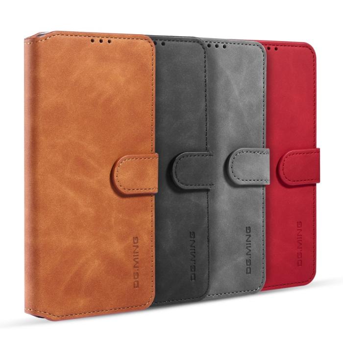 DG.MING - DG.MING Retro Läder Plånboksfodral Samsung Galaxy A51 5G - Svart
