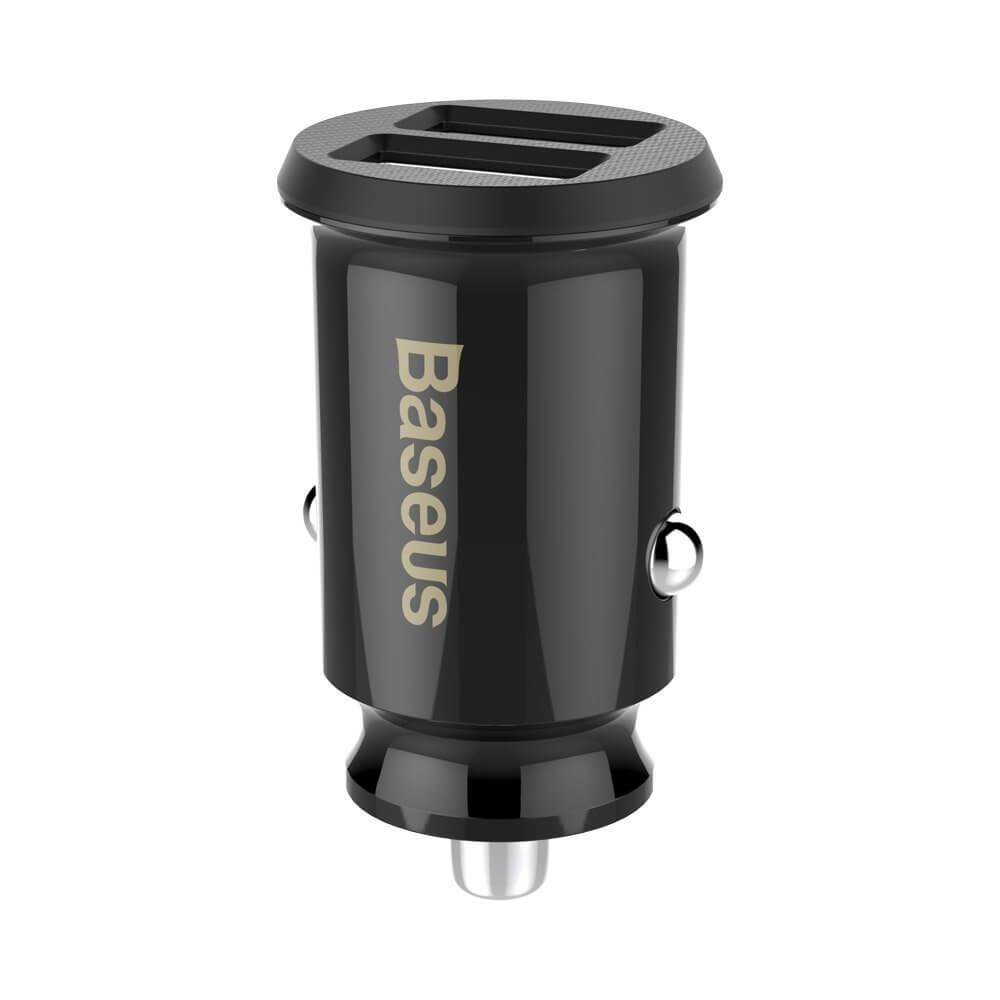 Baseus Grain Billaddare Mini Universal Smart 2x USB 3.1A Svart | 505295 | AlltMobil