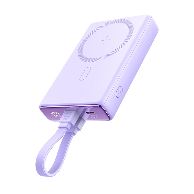 Joyroom Powerbank 10000mAh 20W Med Kabel - Lila | 505295 | AlltMobil