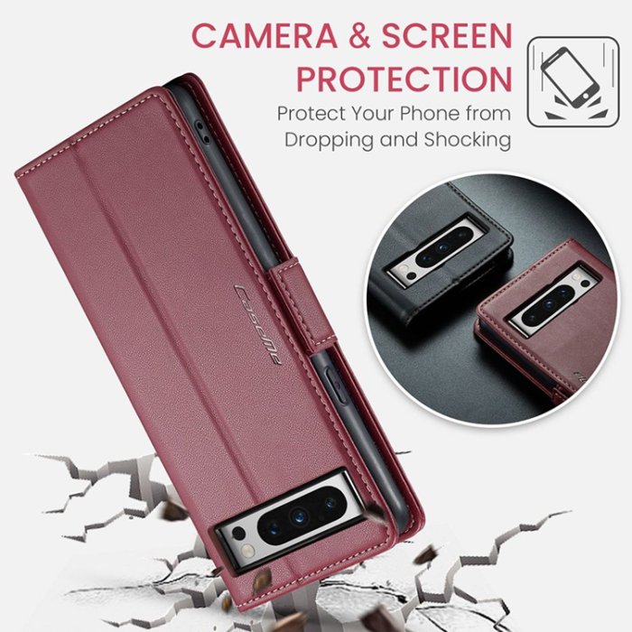 Caseme - Caseme Google Pixel 8 Pro Plånboksfodral - Röd