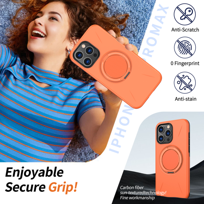 A-One Brand - iPhone 15 Pro Mobilskal MagSafe Rotating Kickstand TPU + PC