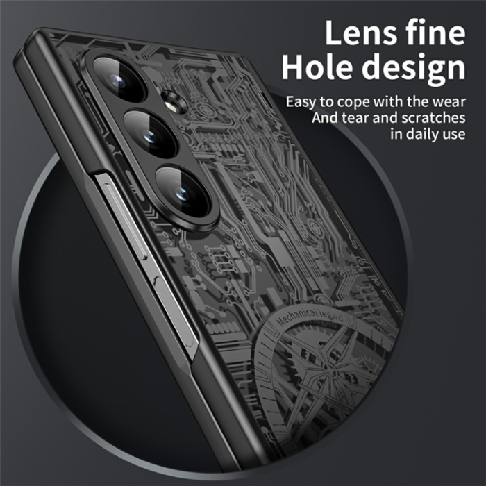 A-One Brand - Galaxy Z Fold7 Mobilskal Mechanical Legend Electroplating - Svart