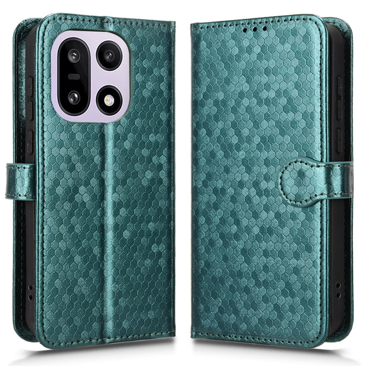 OnePlus 15 5G Konstläder Plånboksfodral Dot Pattern Imprint - Grön (Grön) | 2353 | AlltMobil