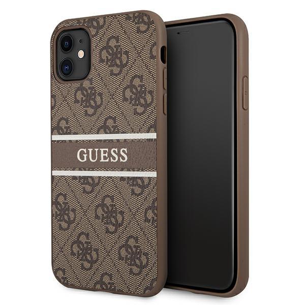 Guess Mobilskal till iPhone 11 / Xr MagSafe 4G Stripe - Brun