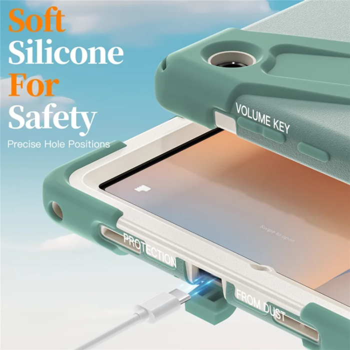 A-One Brand - Galaxy Tab A11 Plus Mobilskal Kickstand Silikon Axelrem