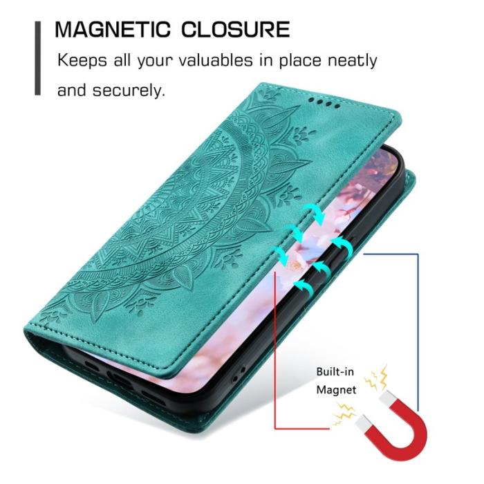 OEM - Samsung Galaxy A37 Plånboksfodral Konstläder Magnetisk Stängning - Mintgrön