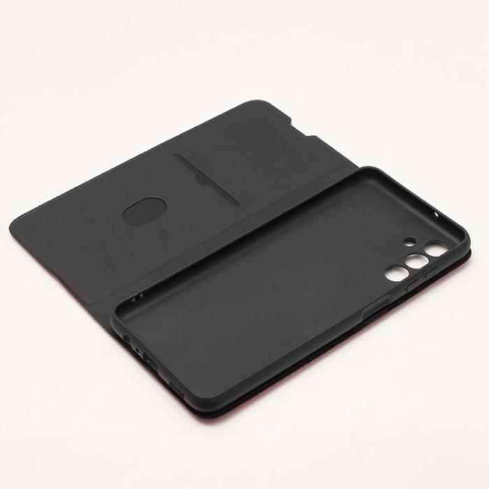 OEM - Xiaomi Redmi 12 4G Plånboksfodral Smart Soft - Vinröd