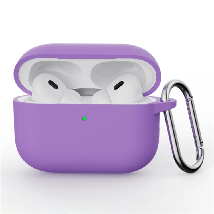 Airpods Pro 3 Mobilskal Silikon med Karbinhake - Lila | 2353 | AlltMobil