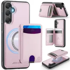 OEM - JEEHOOD Samsung Galaxy A15 5G Mobilskal KonstL&auml;der - Rosa
