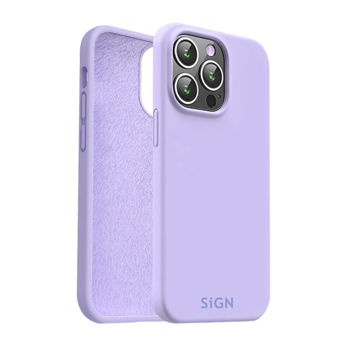 SiGN - SiGN iPhone 15 Pro Mobilskal Liquid Silikon - Lavender