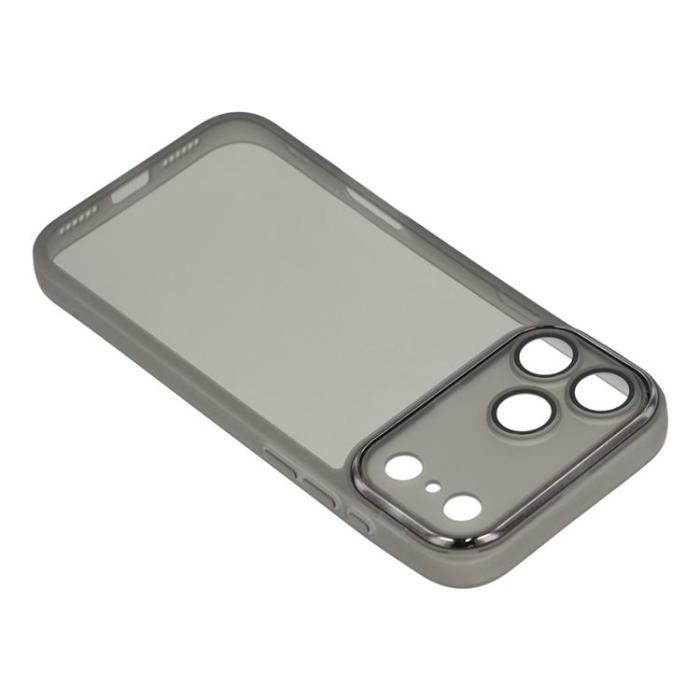 A-One Brand - iPhone 17 Pro Max Mobilskal Electroplated Kameraram - Transparent Svart