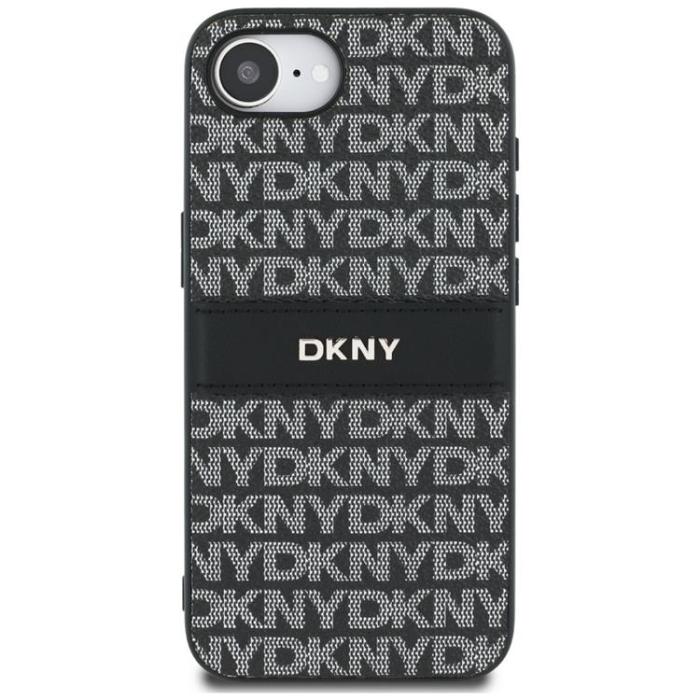DKNY - DKNY iPhone 16e Mobilskal Repeat Texture Tonal Stripe - Svart