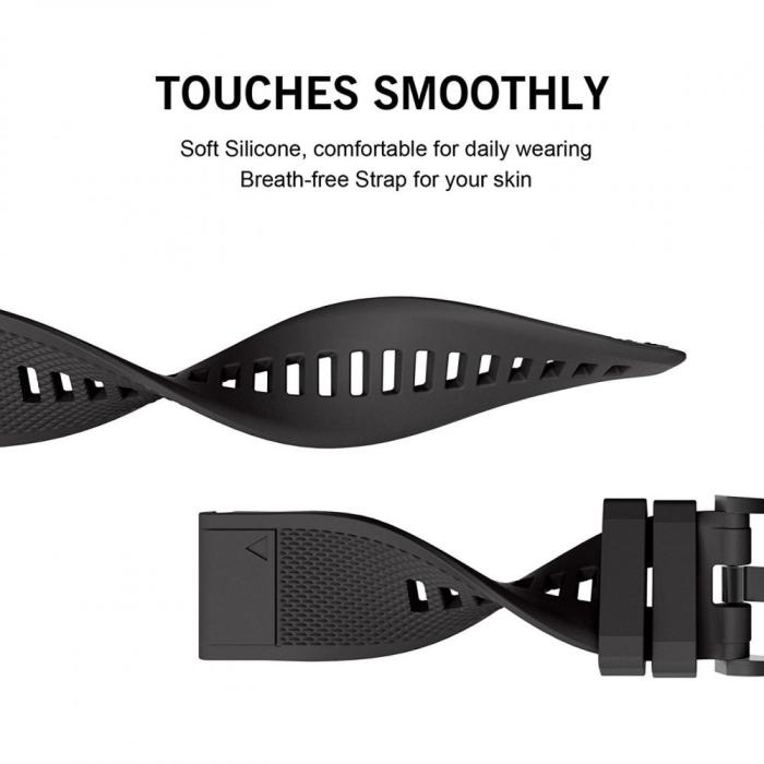 Tech-Protect - Tech-Protect Smooth Garmin Fenix Band 3/5X/3HR/5X Plus/6X/6X Pro/7X Svart