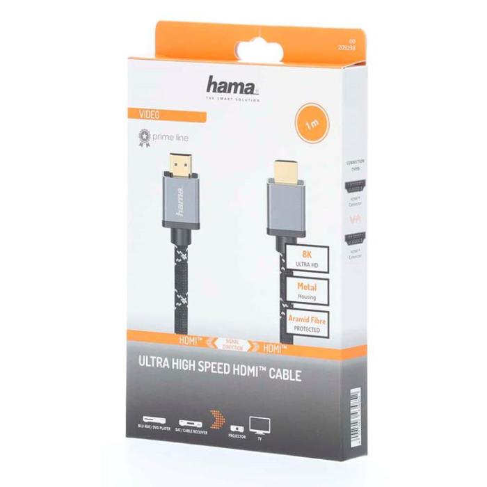 Hama - Hama HDMI Kabel Ultra High Speed 8K 48 Gbit/s 1m - Metall