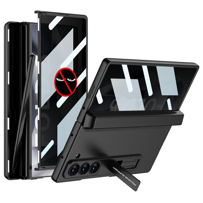 GKK - GKK Galaxy Z Fold 6 Mobilskal med Privacy Skärmskydd - Svart