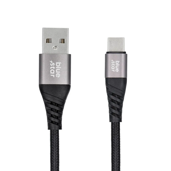 Blue Star - Blue Star USB-C till USB-A kabel 1.2m - Svart