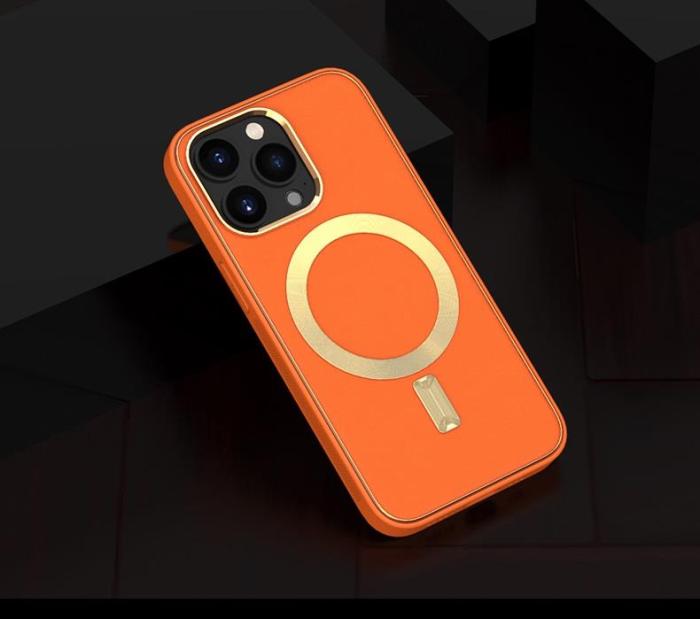 Boom of Sweden - BOOM iPhone 14 Pro Magsafe Läderskal - Orange