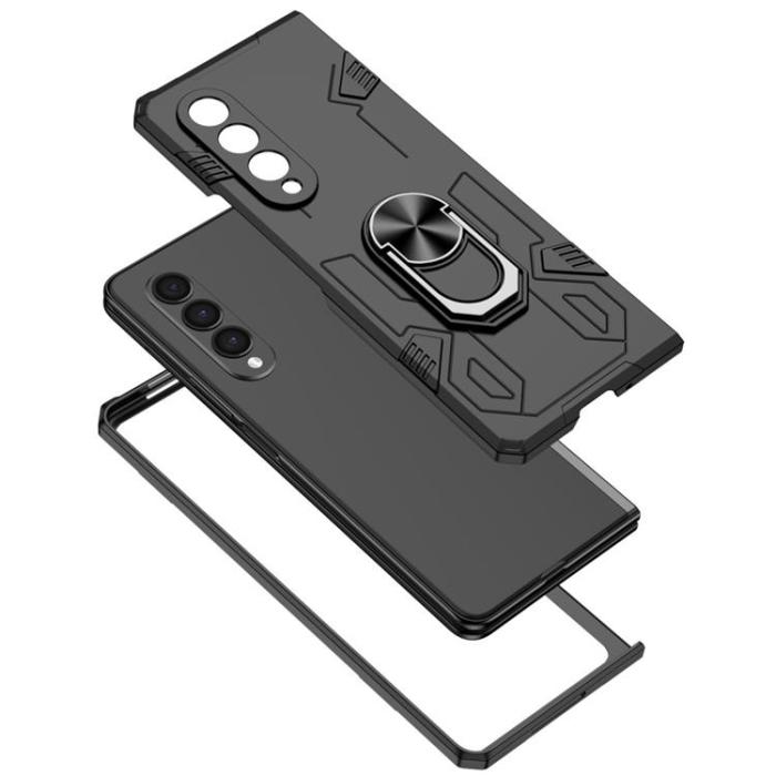 A-One Brand - Galaxy Z Fold 4 Skal Ringhållare - Svart