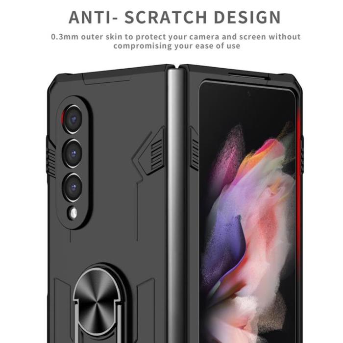 A-One Brand - Galaxy Z Fold 4 Skal Ringhållare - Svart