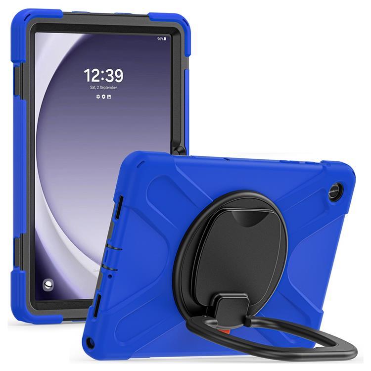 Galaxy Tab A9 Plus Skal Kickstand Handle Grip - Blå / Svart | 2353 | AlltMobil
