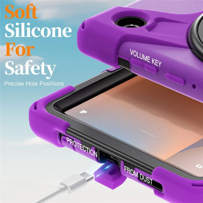 A-One Brand - Galaxy Tab A11 Mobilskal Kickstand Silikon Axelrem