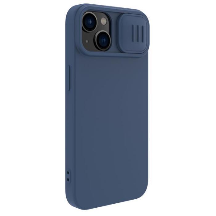 Nillkin - Nillkin iPhone 15 Plus Mobilskal CamShield Silky Silikon - Blå