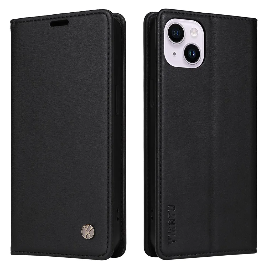 YIKATU iPhone 15 Plus Plånboksfodral - Svart | 2353 | AlltMobil