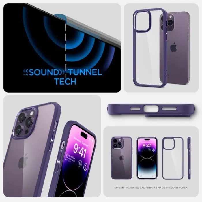 UTGATT - Spigen iPhone 14 Pro Skal Ultra Hybrid - Deep Lila