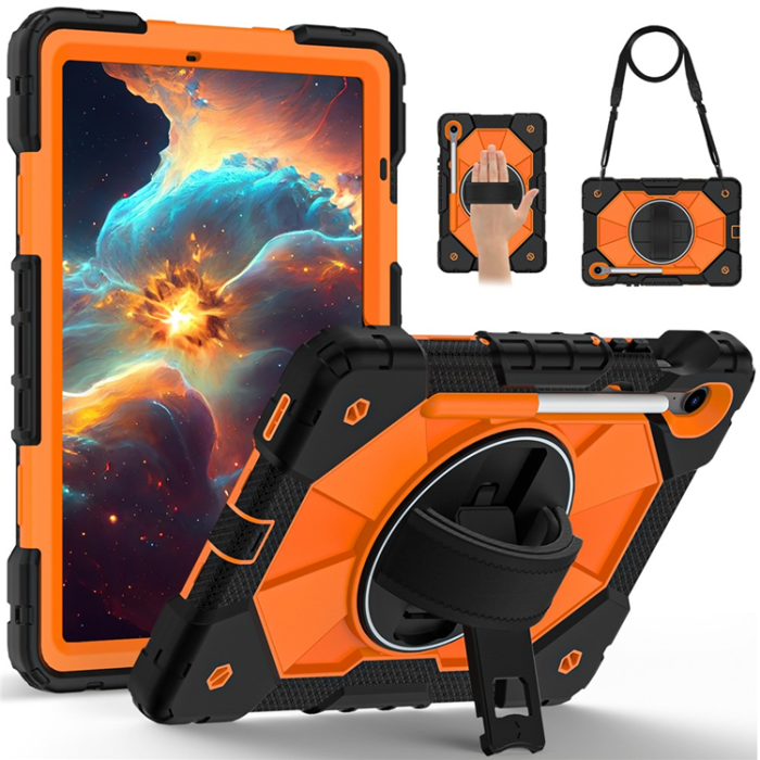 A-One Brand - Galaxy Tab S10 FE/S9 FE/S9 Skal Kickstand med Rem - Orange