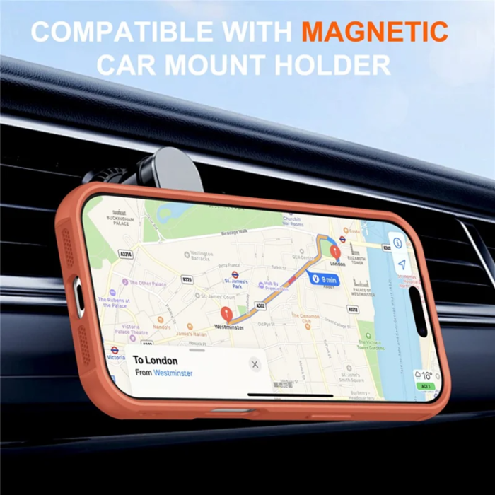 A-One Brand - iPhone 17 Pro Mobilskal MagSafe Kickstand TPU + PC - Orange