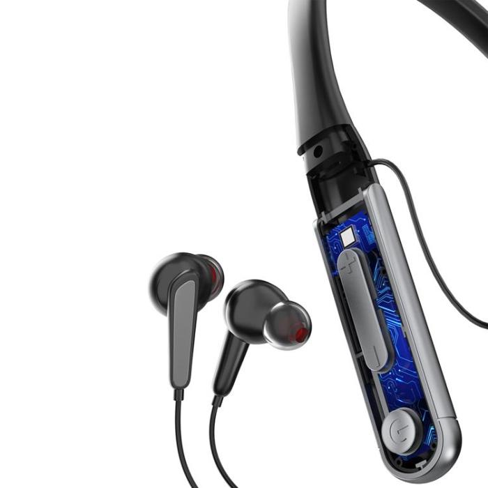 UTGATT5 - Dudao Sport In-Ear Bluetooth Hörlurar Nackband 400mAh - Svart