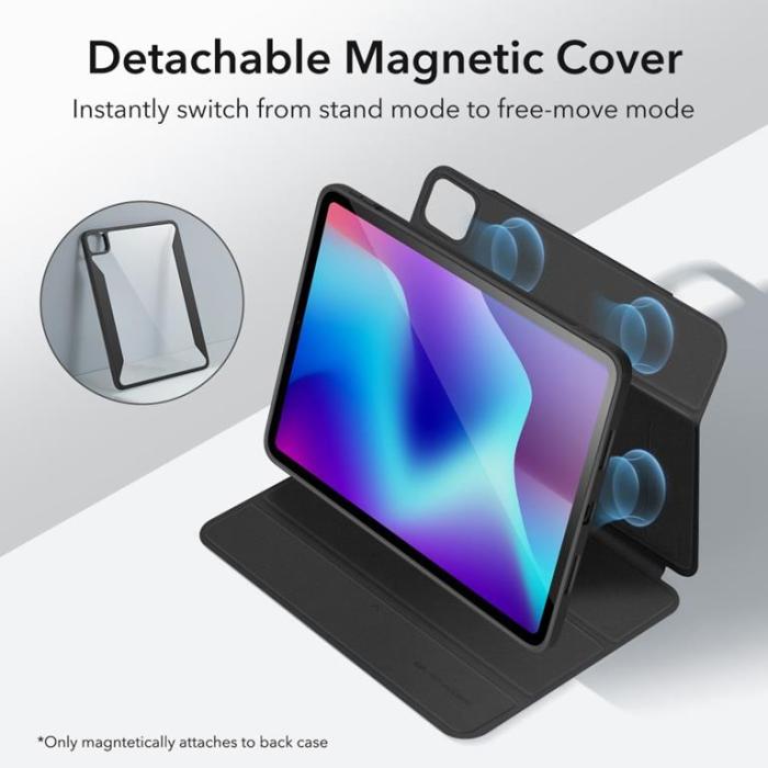 UTGATT1 - ESR iPad Pro 12.9 (2022/2021) Fodral Rebound Hybrid - Svart