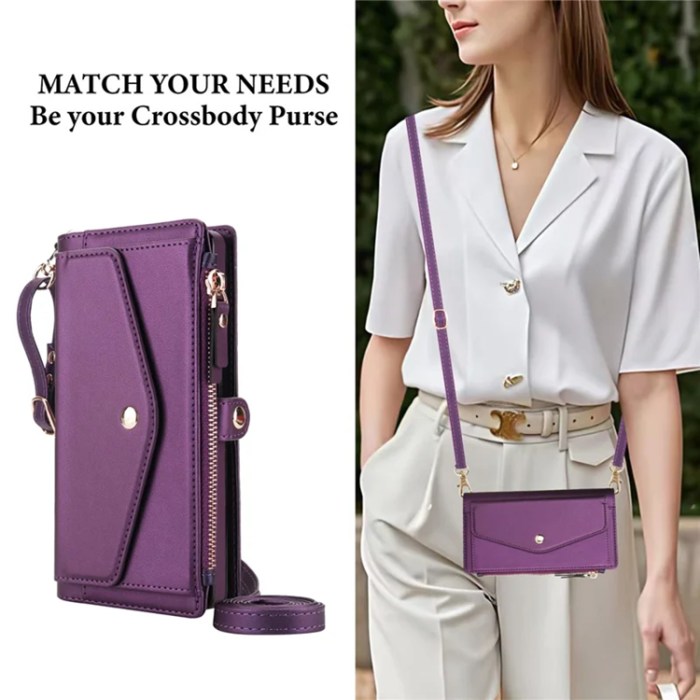 A-One Brand - Galaxy S25 Ultra Plånboksfodral MagSafe Detachable - Lila