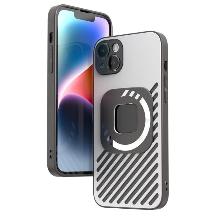 R-JUST - R-JUST SJ55 Mobilskal till iPhone 14 Plus TPU+PC+Metal Magnetisk Svart