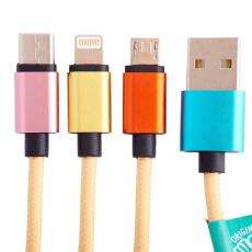 SQUISH - SQUISH Laddningskabel 1,2m Leonard 3in1 USB-C/Micro/Lightning
