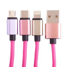 SQUISH - SQUISH Laddningskabel 1,2m Lola 3in1 USB-C/Micro/Lightning
