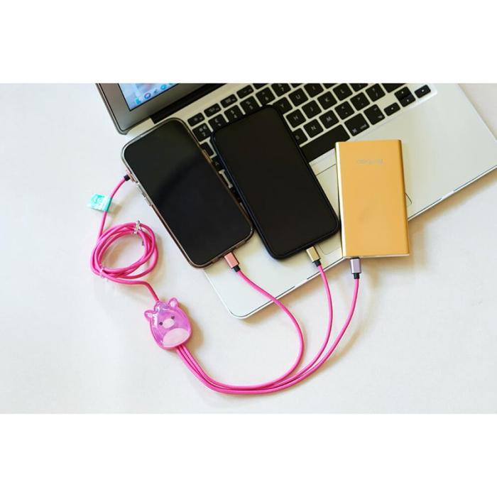 SQUISH - SQUISH Laddningskabel 1,2m Lola 3in1 USB-C/Micro/Lightning