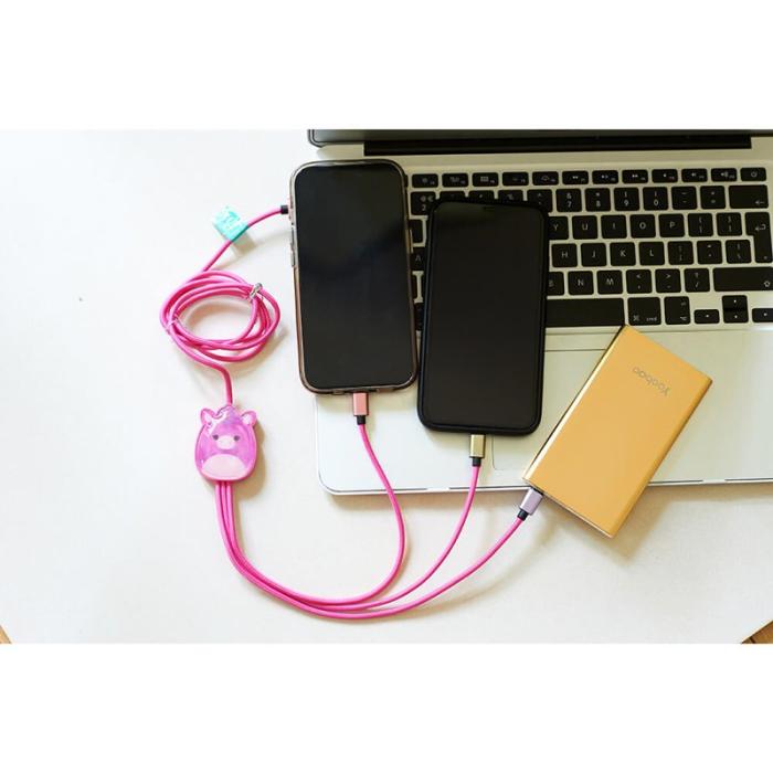 SQUISH - SQUISH Laddningskabel 1,2m Lola 3in1 USB-C/Micro/Lightning