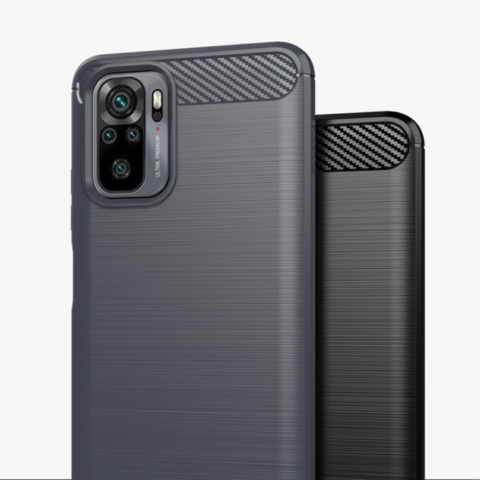 OEM - Xiaomi Redmi Note 10/10S Skal Carbon Flexible - Blå