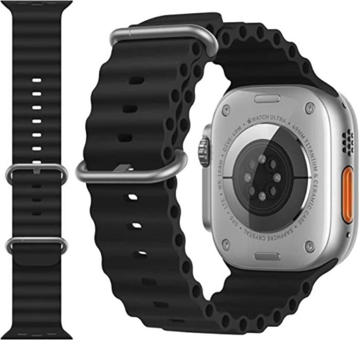 A-One Brand - Apple Watch Ultra/SE/8/7/6/5/4 Band (49/45/44/42mm) Ocean - Svart